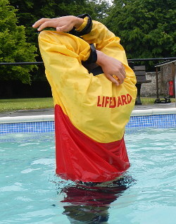 lifeguard pool stretching